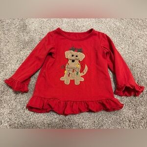 Christmas lights puppy long sleeve shirt